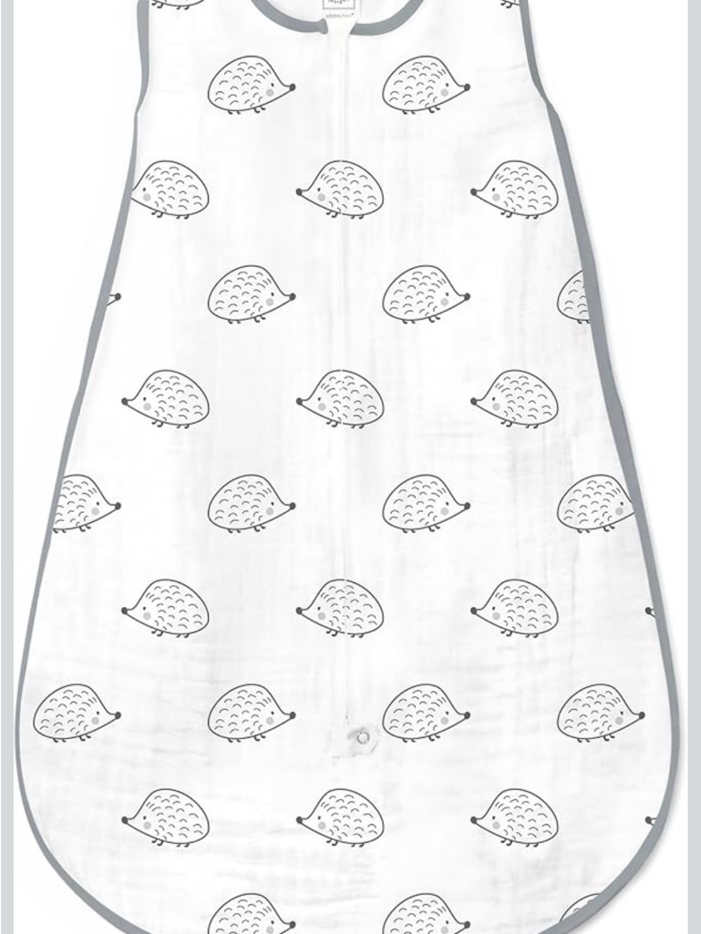 Swaddle Designs White and Gray Hedgehog Print Sleep Sack 12-18 months